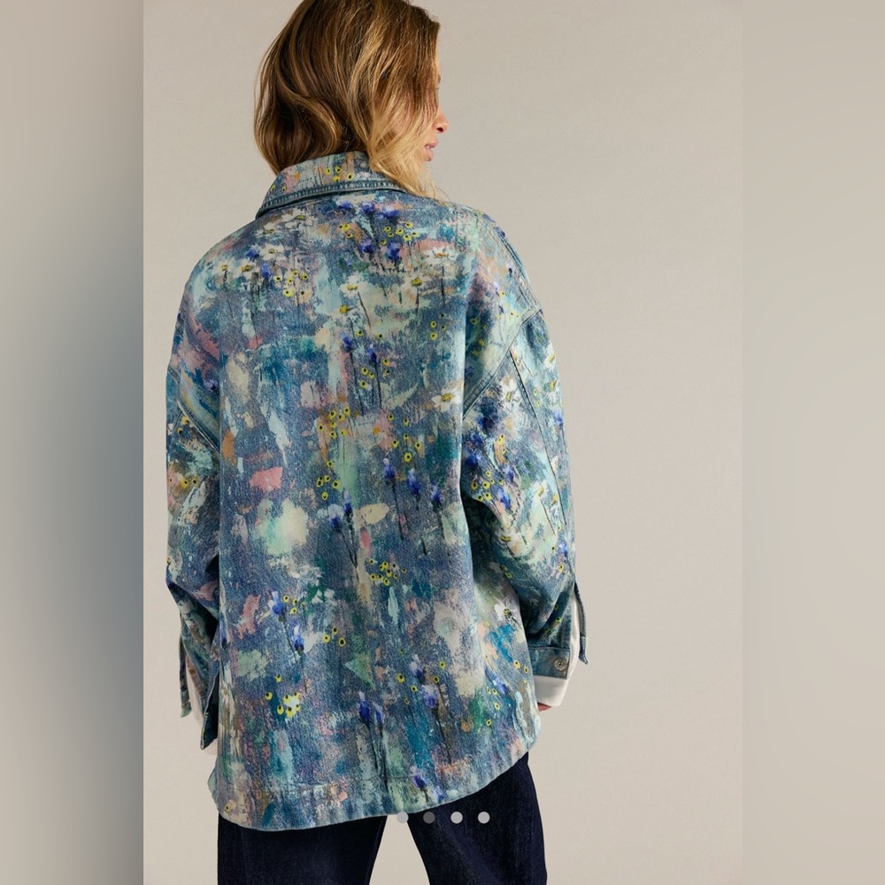 Free People We The Free Madison City Illusions Denim Jacket